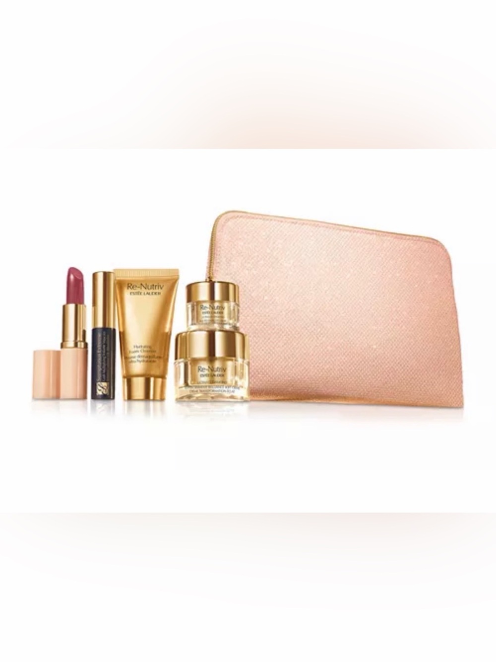 Estee Lauder Re-Nutriv Set with Rose Gold Pouch
